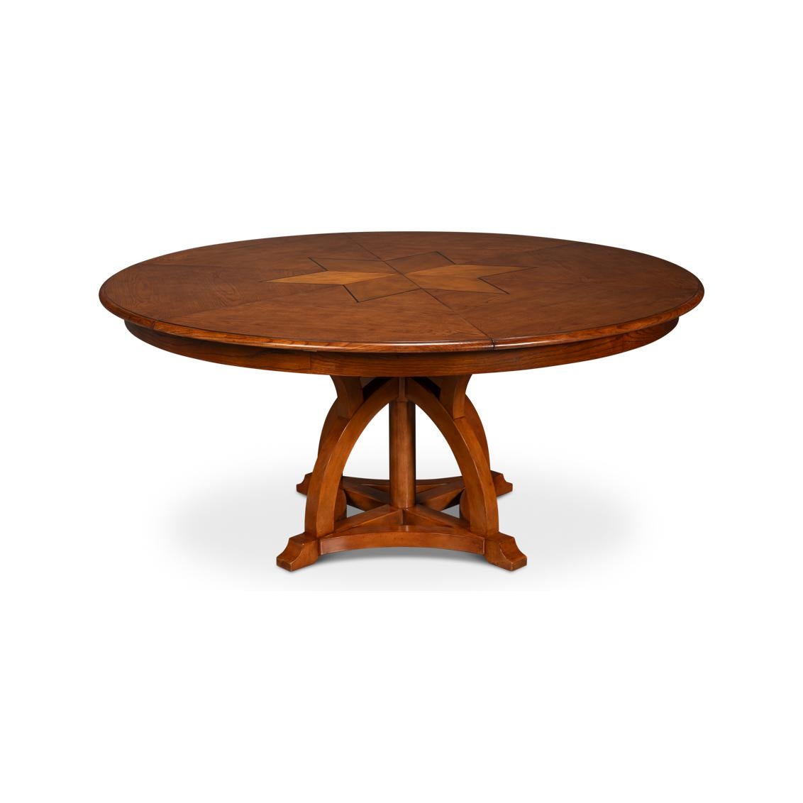 Round Walnut Dining Table - 70
