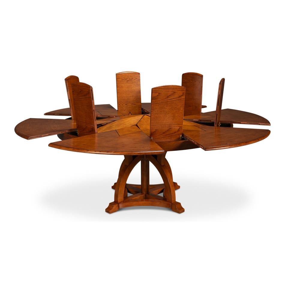 Rustic Round Walnut Dining Table - 70