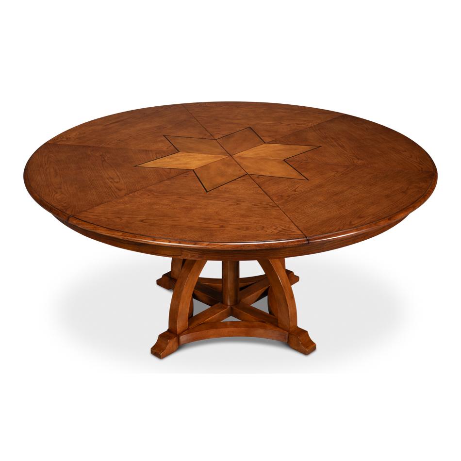 Round Walnut Dining Table - 70