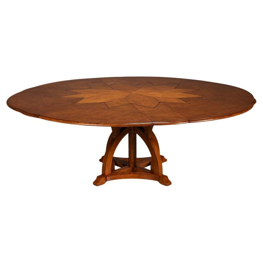 Table de salle à manger ronde en noyer - 70"