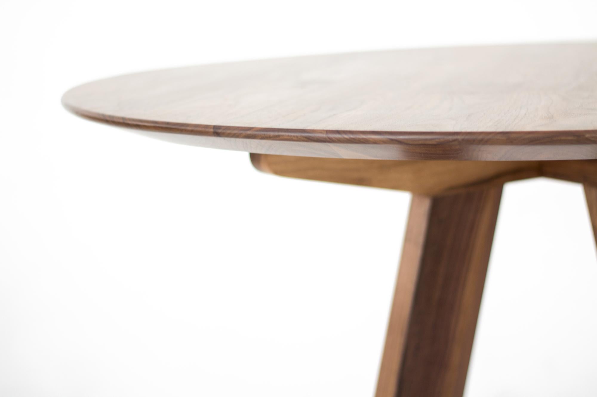Mexican Round Walnut Dining Table by CMX For Sale