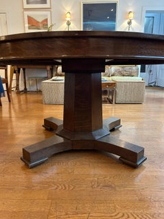 Round Walnut Dining Table