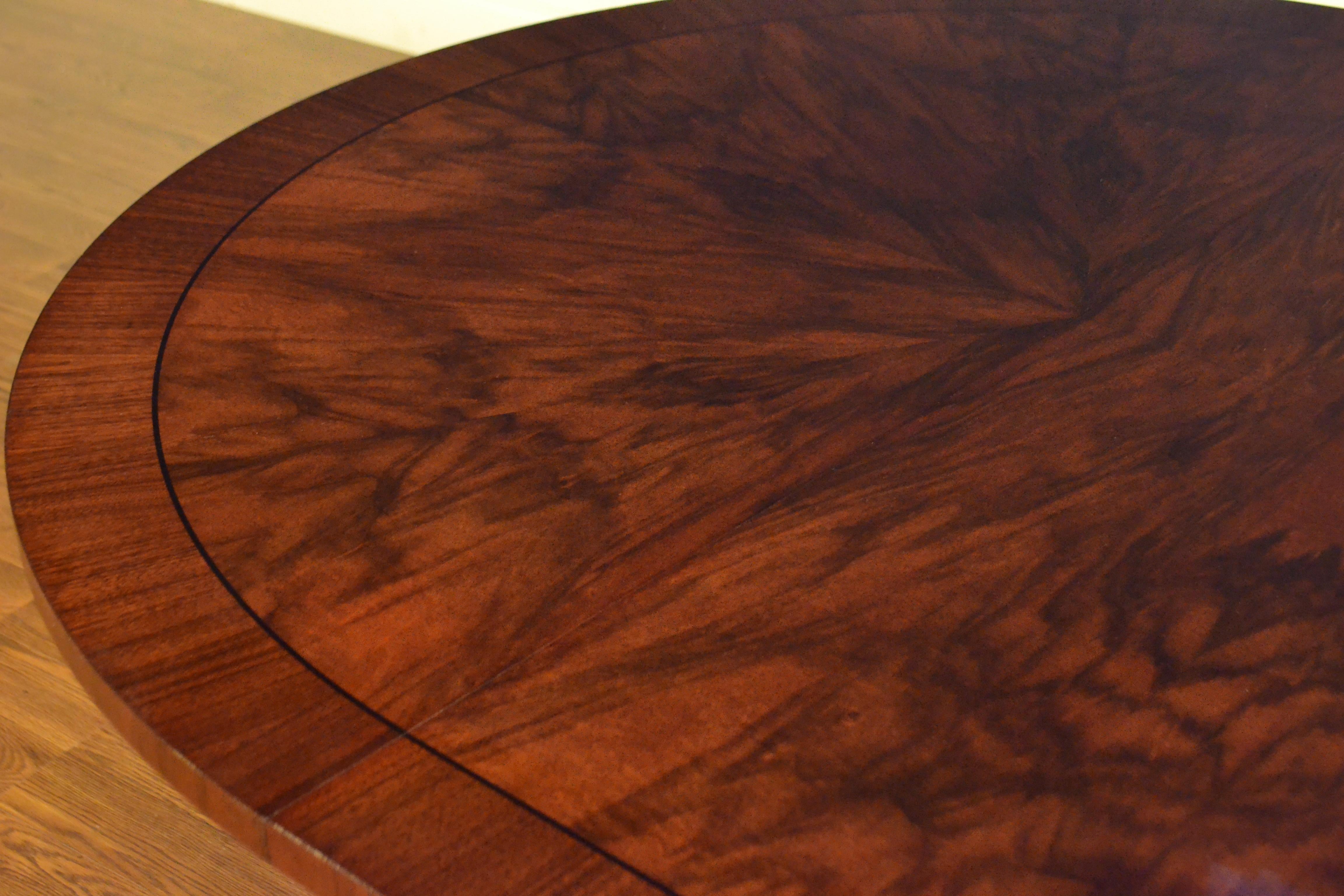 walnut round pedestal dining table