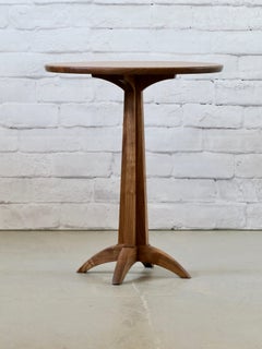 Round Walnut Side Table by Thomas Throop Black Creek Designs  In Stock