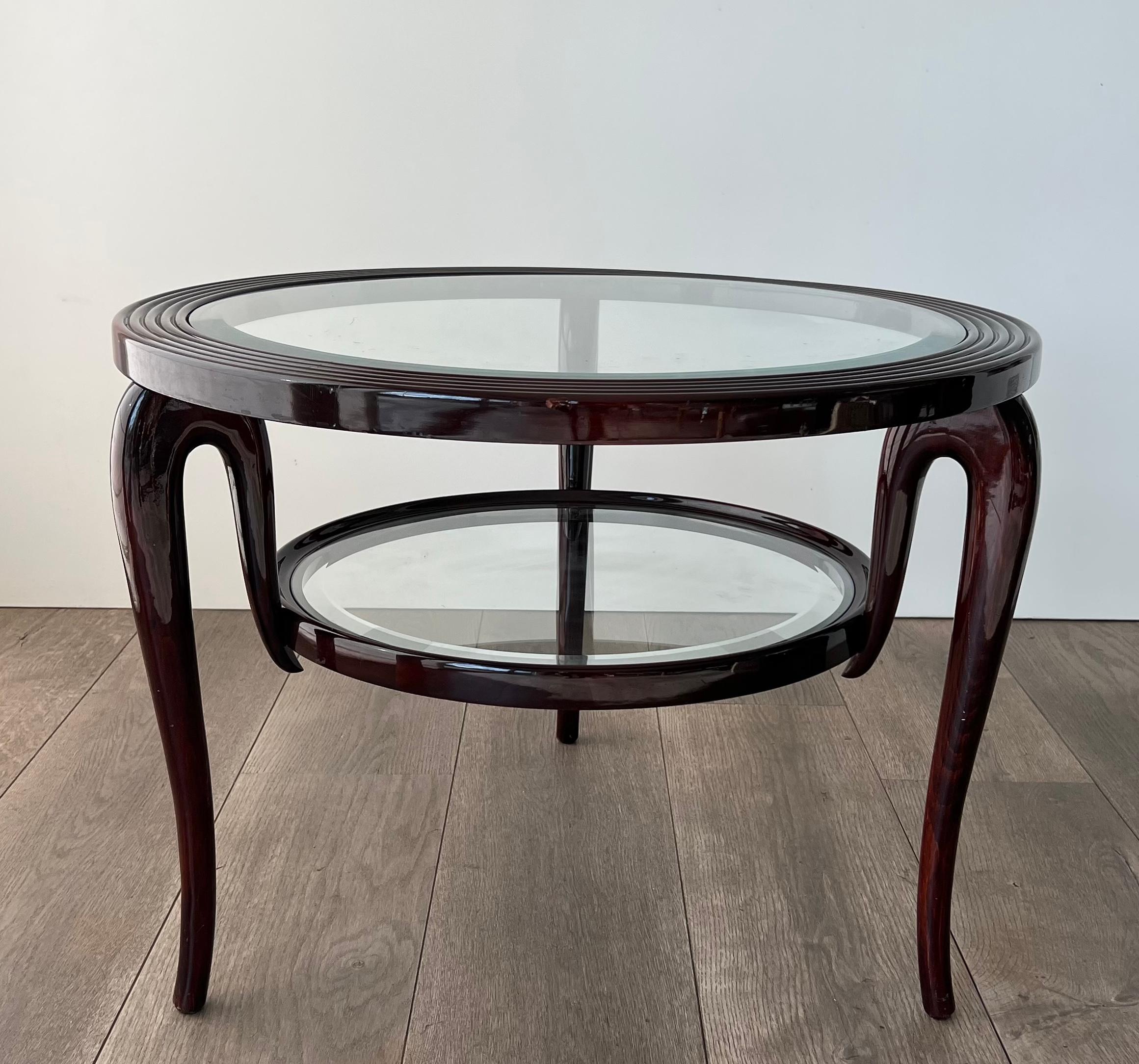 Table basse centrale ronde à deux niveaux de Paolo Buffa en vente 5