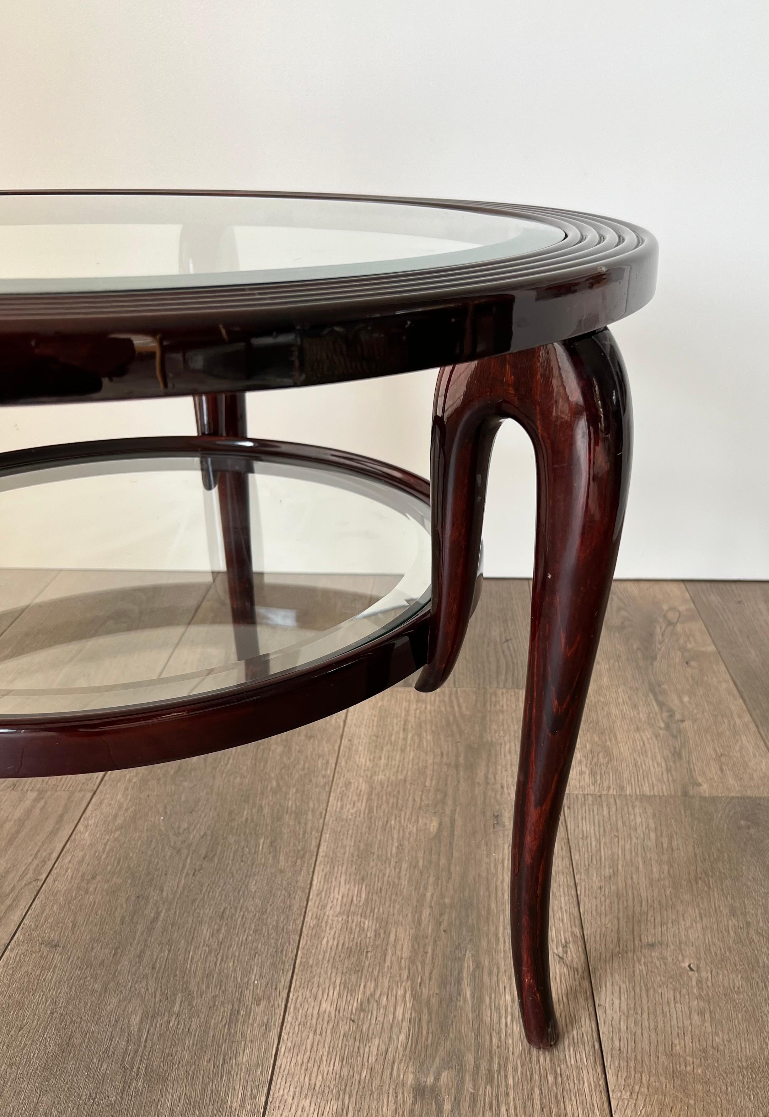 Table basse centrale ronde à deux niveaux de Paolo Buffa en vente 10