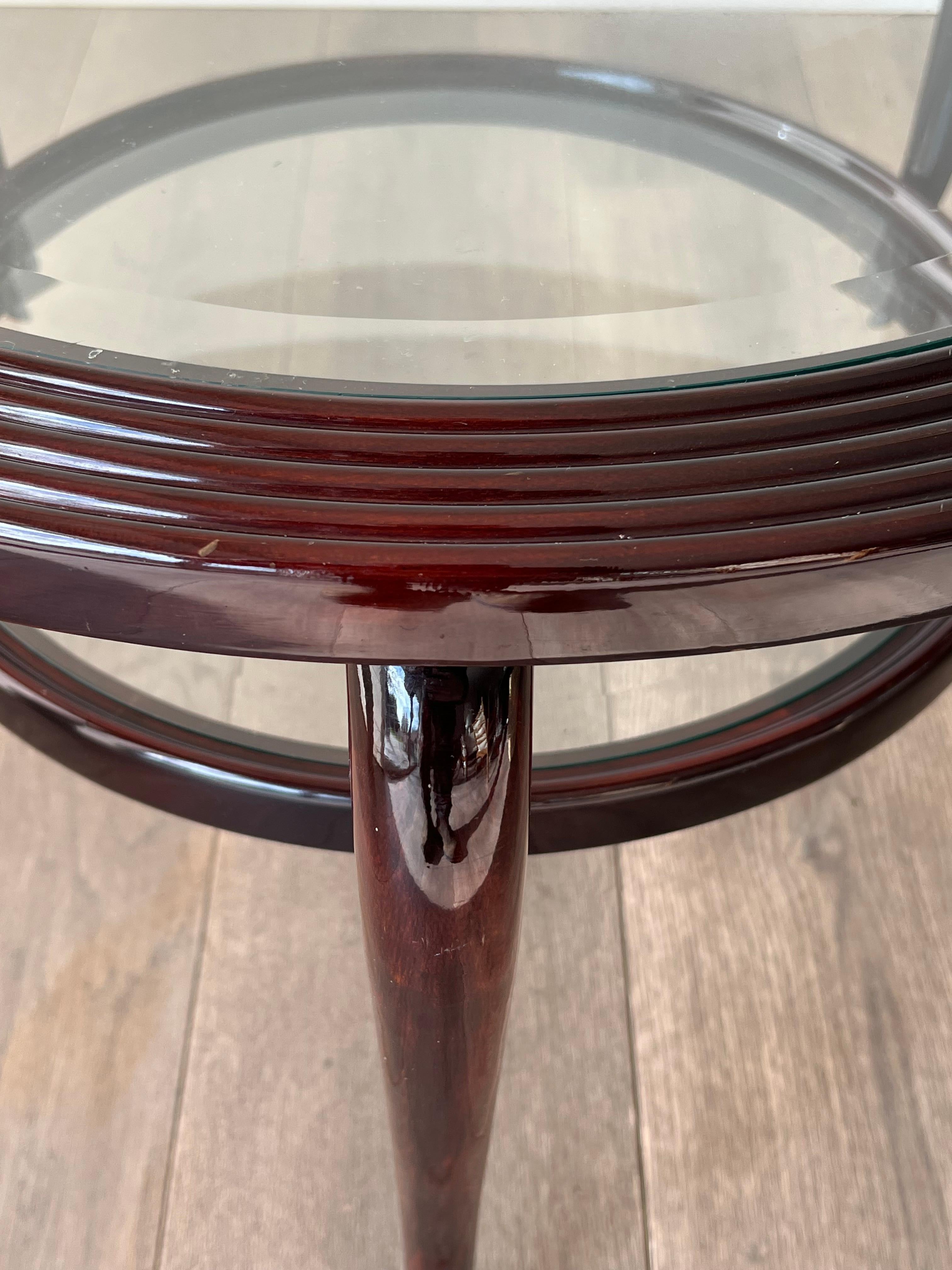 Table basse centrale ronde à deux niveaux de Paolo Buffa en vente 11