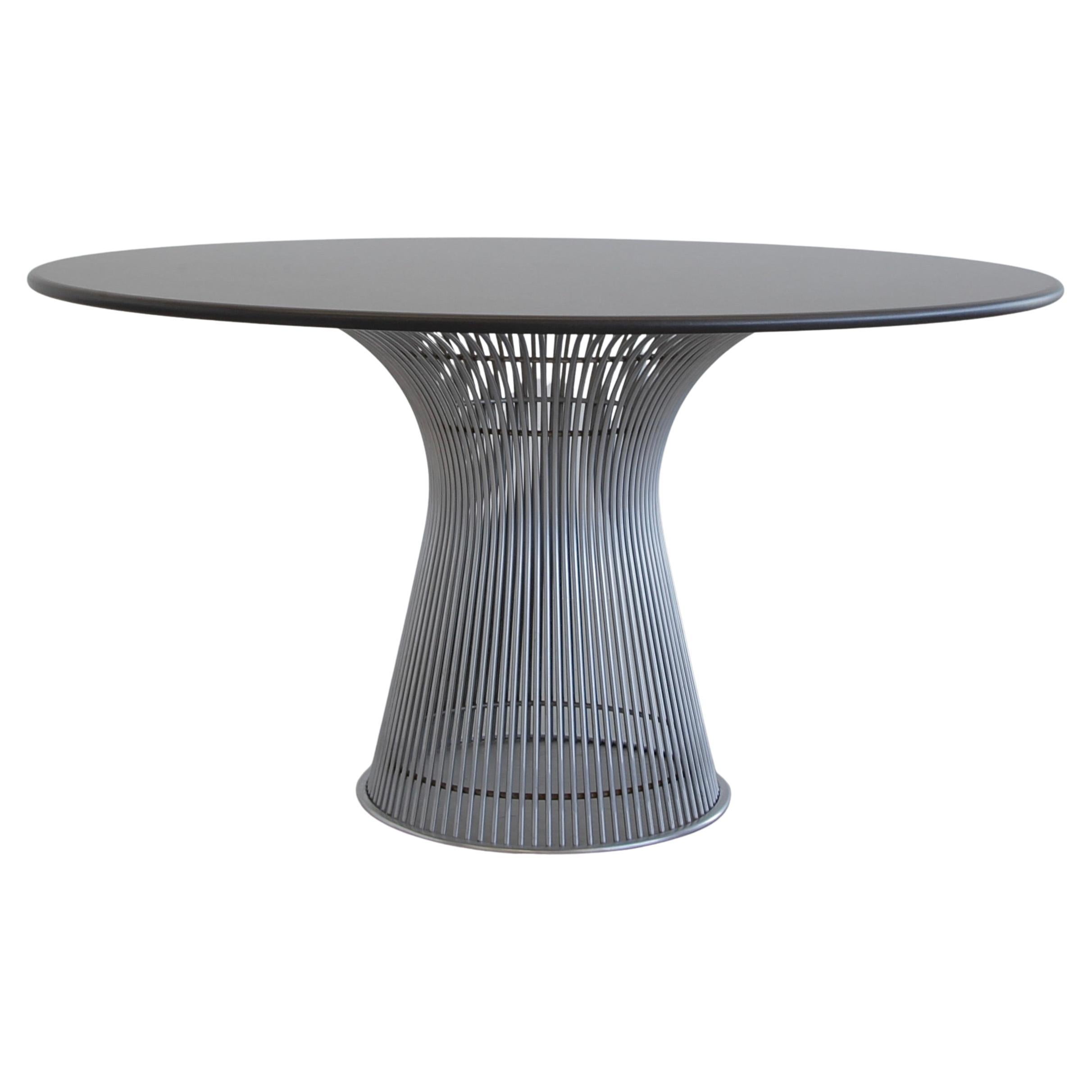 Round Warren PLATNER Dining Table with Stone Top, KNOLL INTERNATIONAL 1966