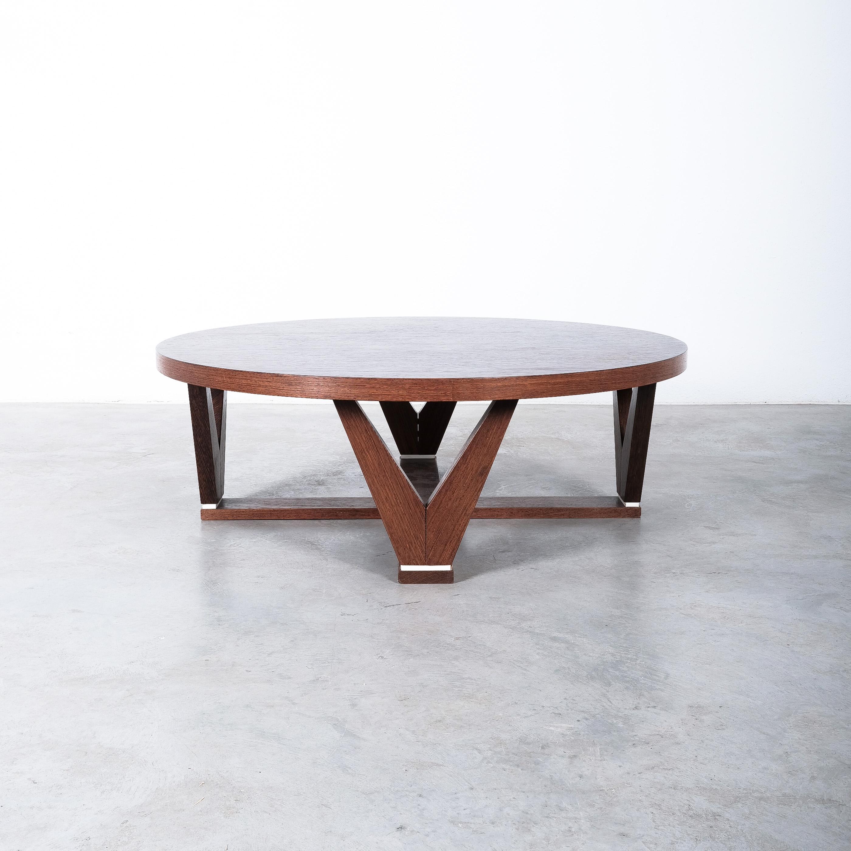 Round Wenge Wood Coffee Table, France, circa 1960 5