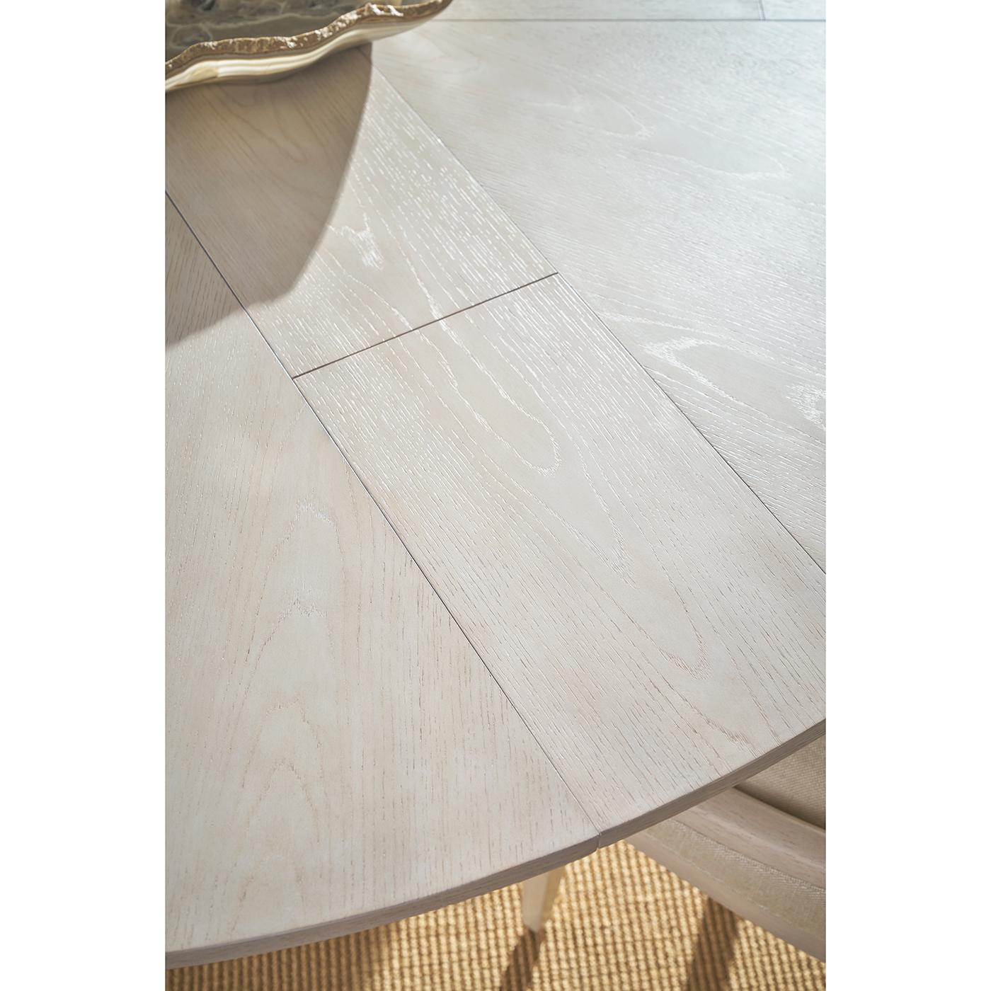 XXIe siècle et contemporain Table de salle à manger ronde à rallonge côtière blanche en vente