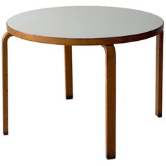 Round White Dining Table by Alvar Aalto for Artek