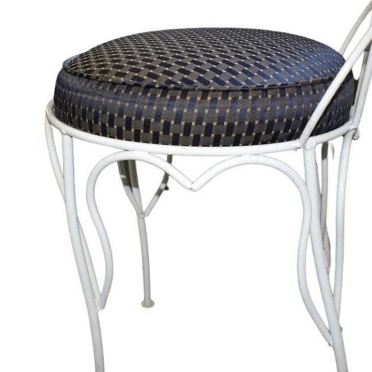 vintage metal vanity chair