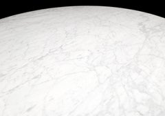 Round White Marble 1" Thick Top Diamond Pattern Texture Composition Tulip Shape