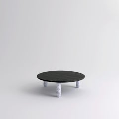 Round White Marble "Sunday" Coffee Table, Jean-Baptiste Souletie