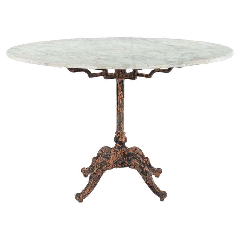 Rectangular Top Tall Antique Slate Table upon Beautifully Shaped Two ...