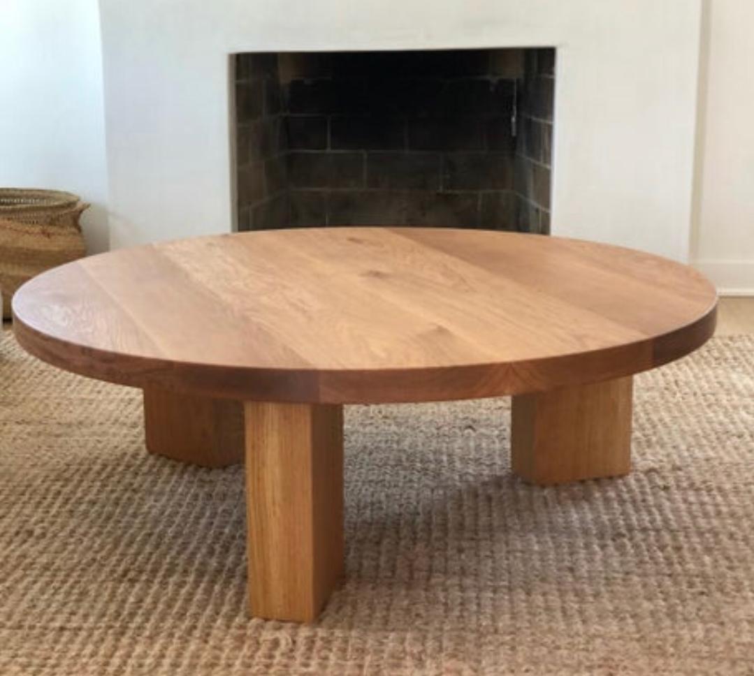White Oak Coffee Table  In New Condition For Sale In Hermosa Beach, CA