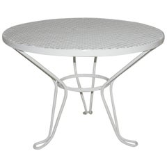 Round White Patio Side Table