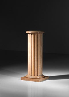 Round whitewashed wooden column