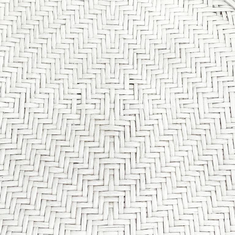 Rundes Esstischset aus Korbweide und Rattan für den Außenbereich mit Glasplatte, 4 Sitze (20. Jahrhundert) im Angebot