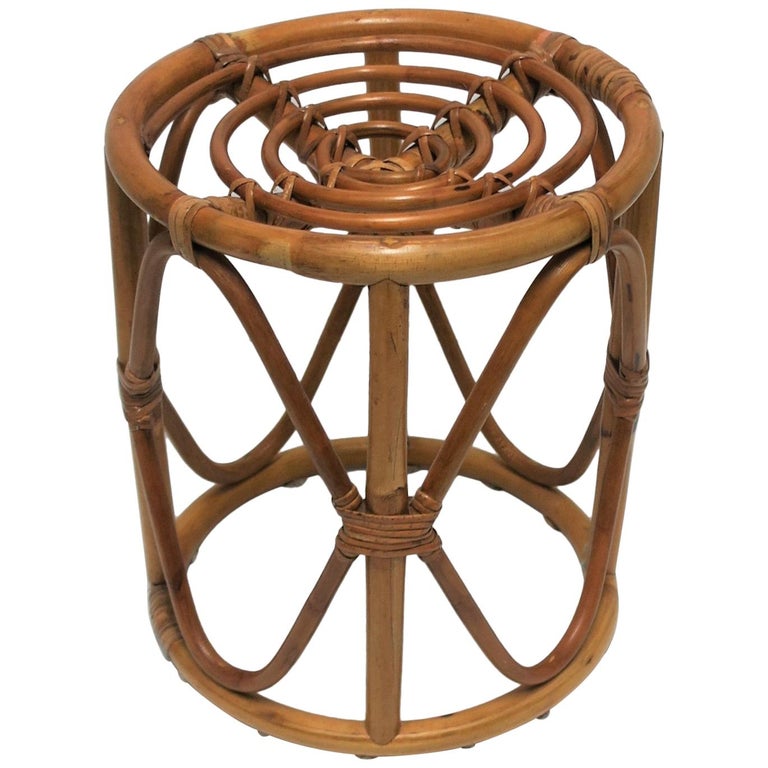 Wicker Rattan Bentwood Side Table with Glass Top at 1stDibs wicker