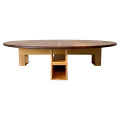 Round Wood Coffee Table, Designed and Handcrafted by Rafael Calvo