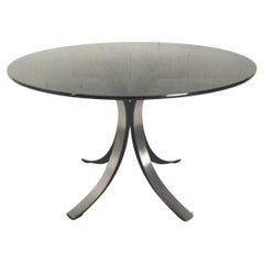 Runder Tisch aus Glas und Metall T69 von Osvaldo Borsani Eugenio Gerli für Tecno 60s