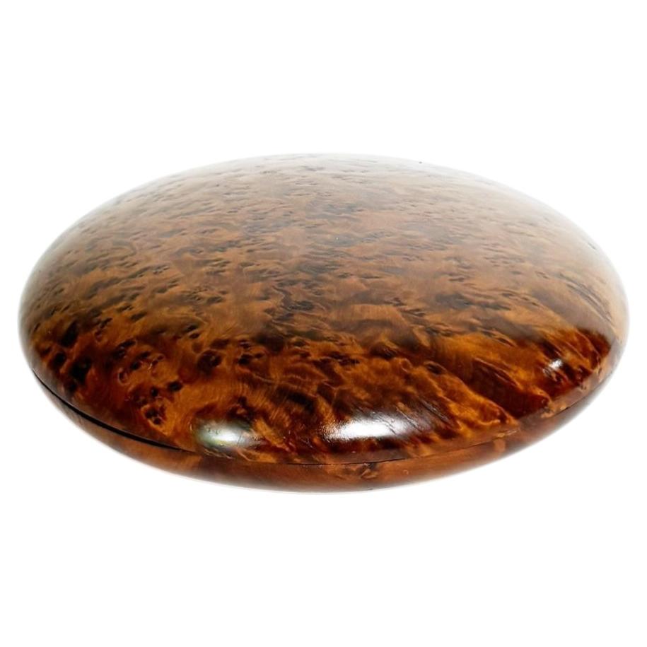 Round Wooden Box, France, 1970s