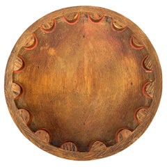 Molde redondo de madera de fundición industrial, siglo XX