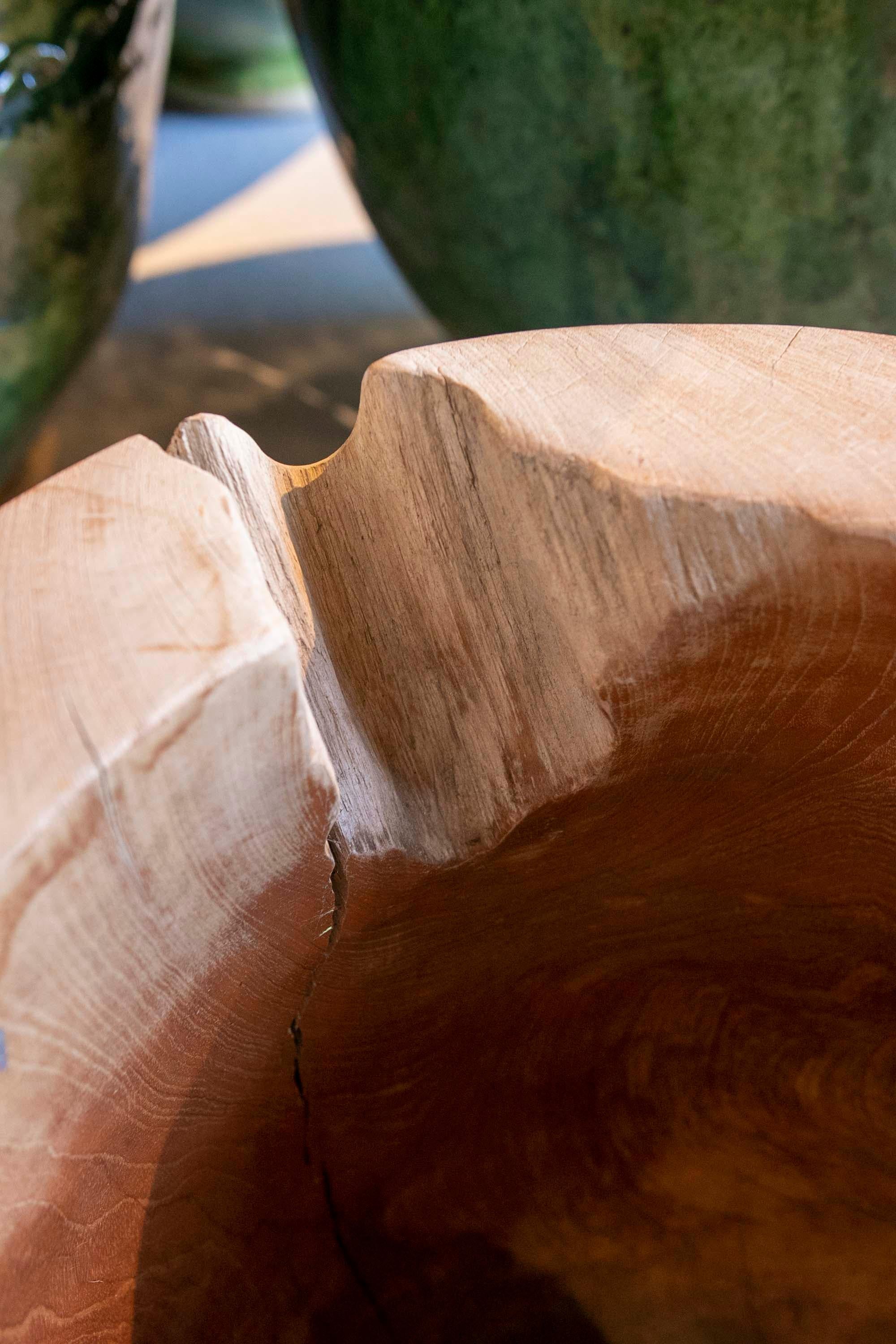 Jardinière ronde en bois pour plantes en vente 7