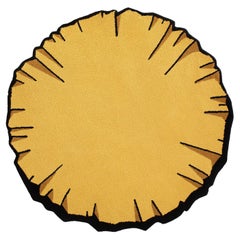 Used Round Yellow Crumpled Rug from Graffiti Collection by Paulo Kobylka