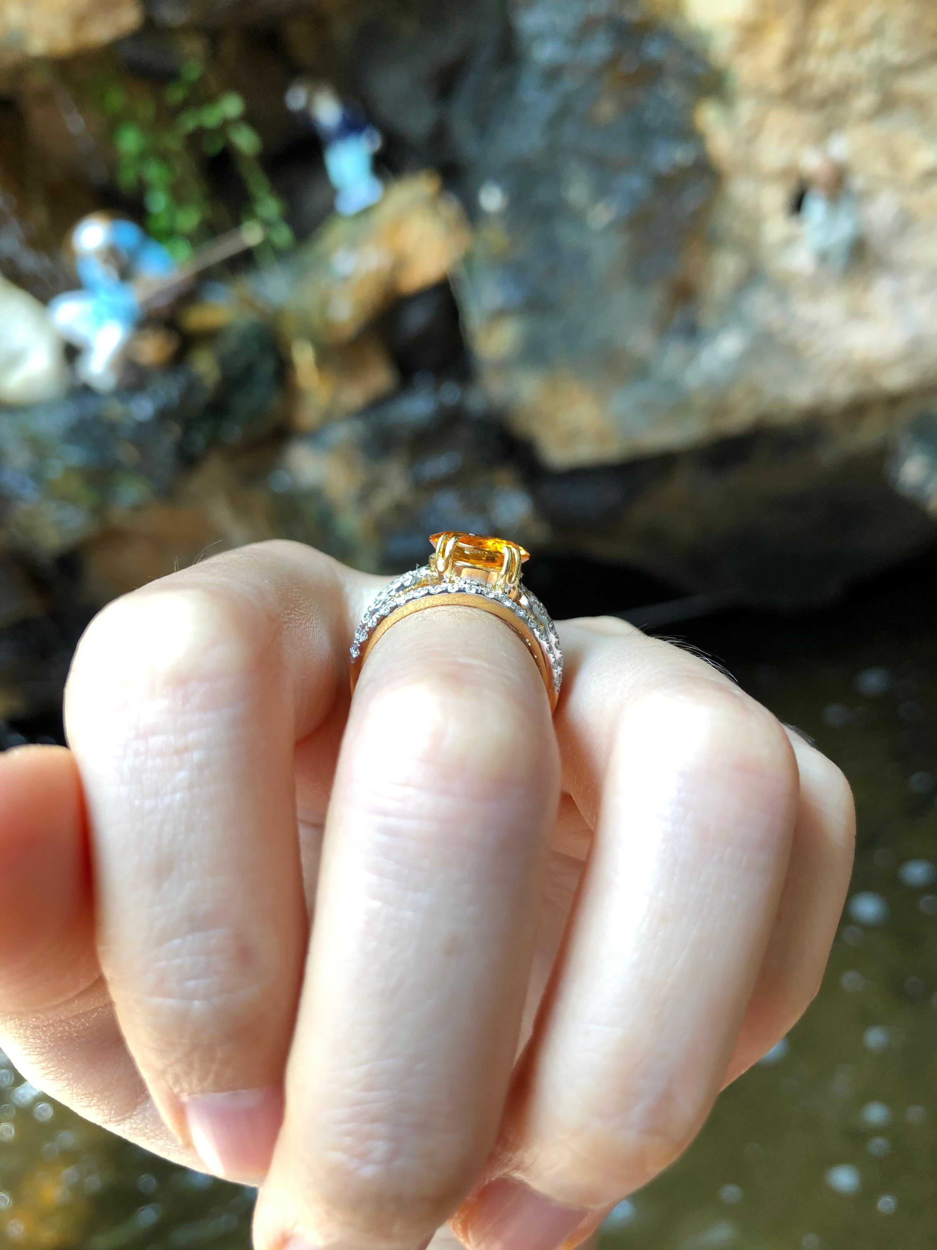 round yellow sapphire ring