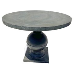 Round Zinc-Covered Center Table, Contemporary