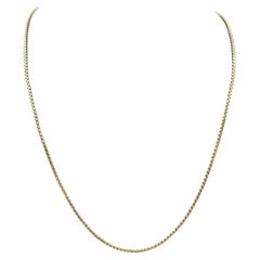 Rounded Box Chain Necklace 14kt Yellow Gold 18in 1.6mm Hollow New