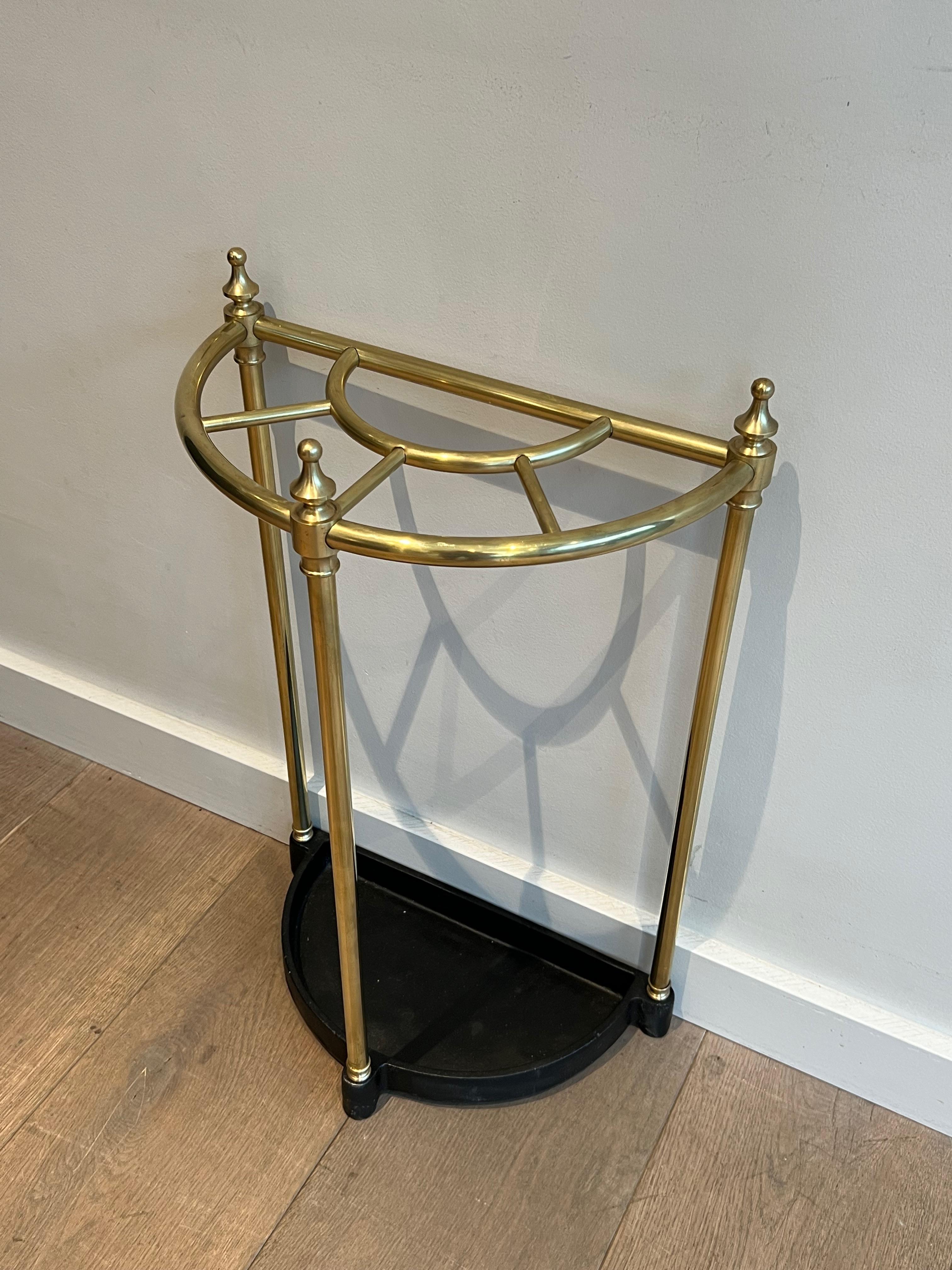 Rounded Brass Umbrella Stand For Sale 6
