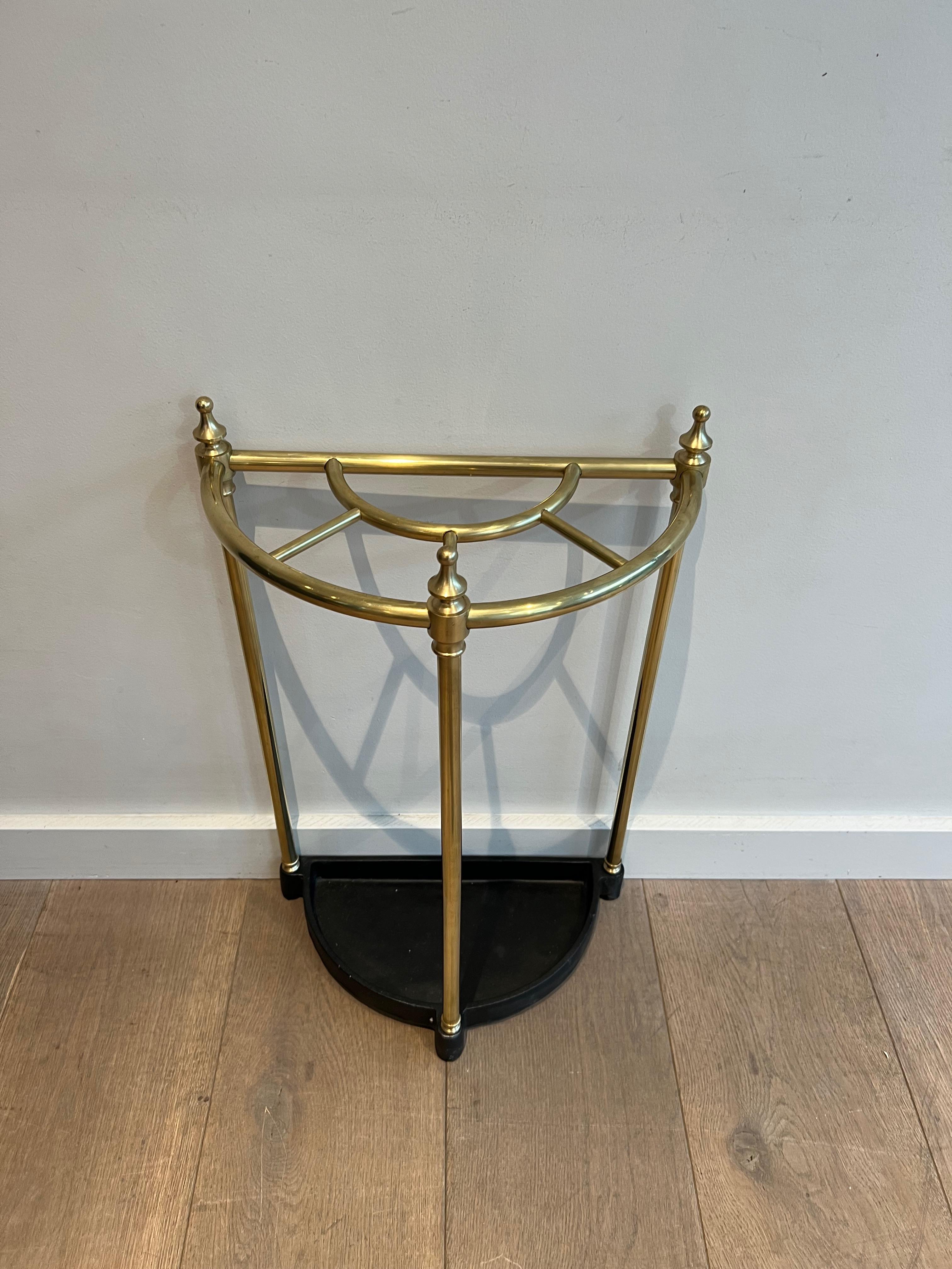 Rounded Brass Umbrella Stand For Sale 8