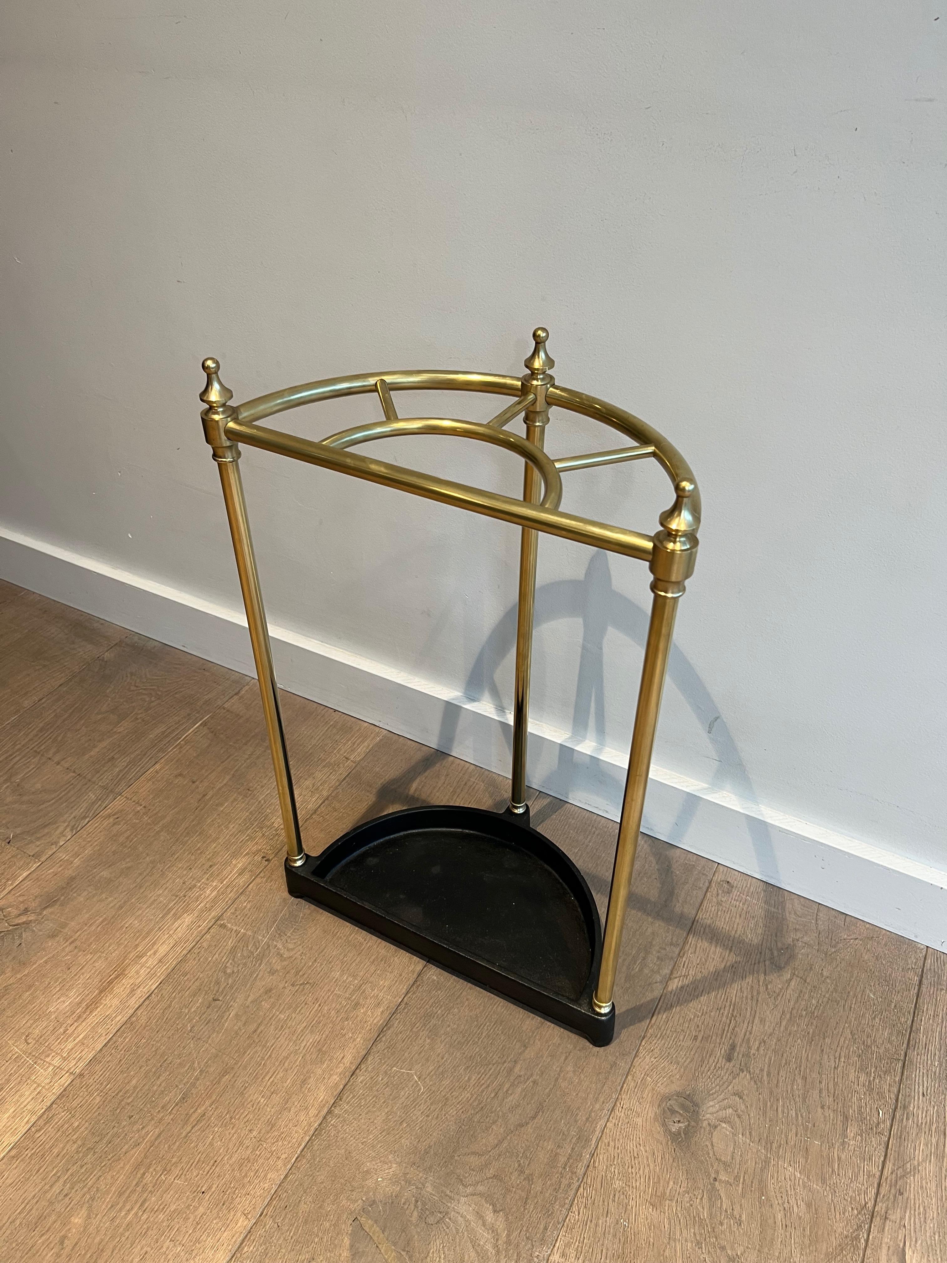 Rounded Brass Umbrella Stand For Sale 10