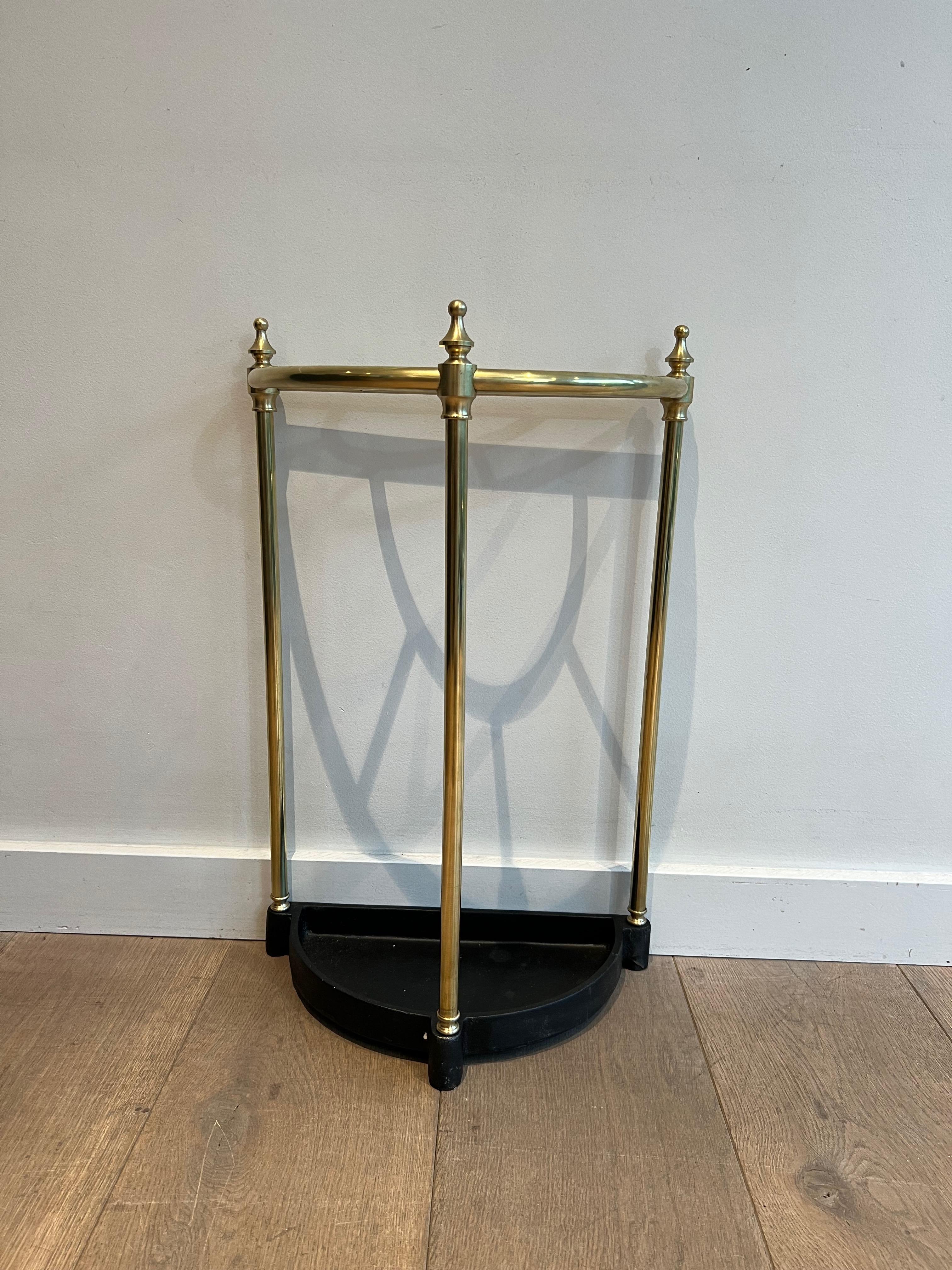 Rounded Brass Umbrella Stand For Sale 10
