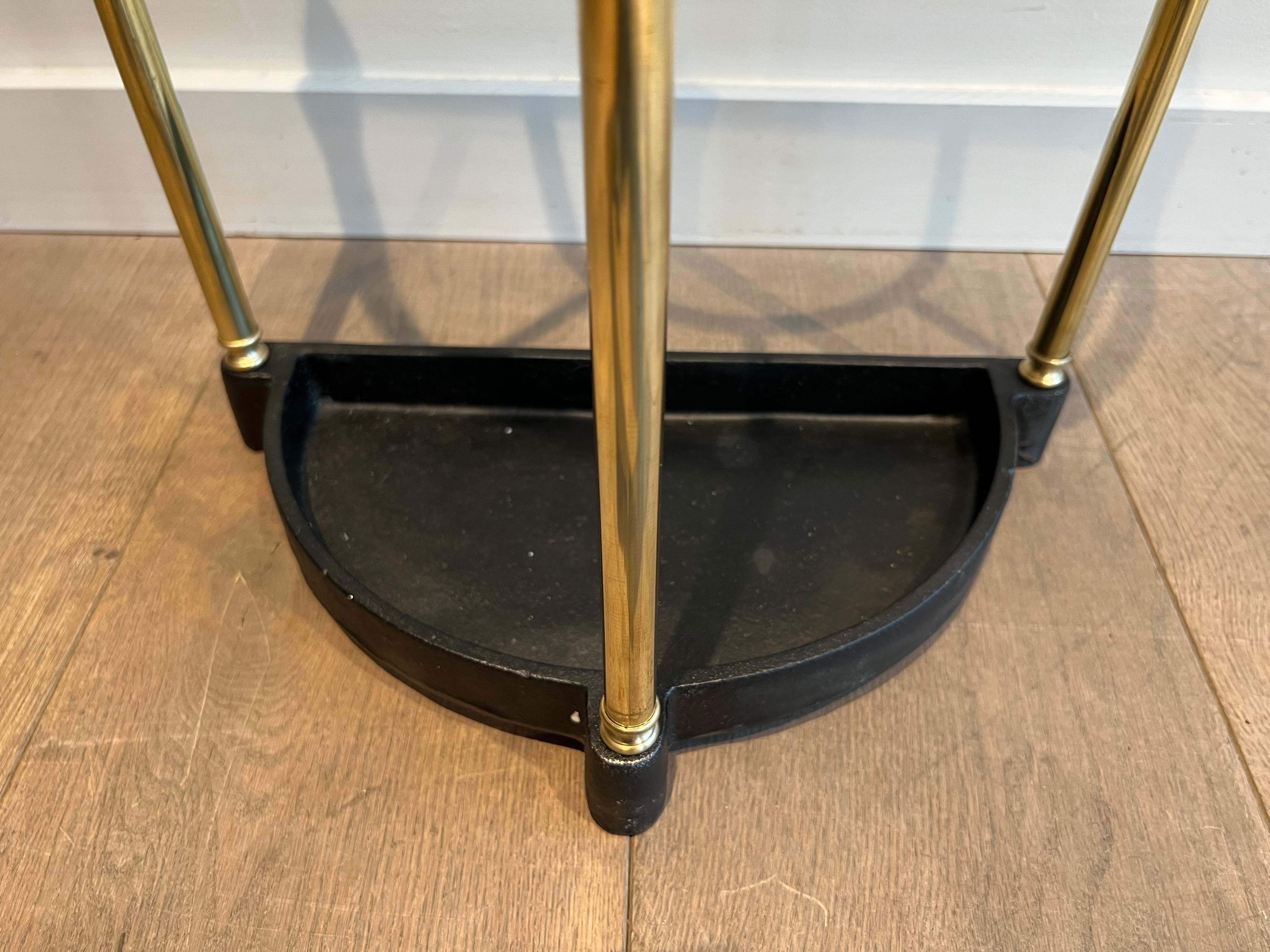 Rounded Brass Umbrella Stand For Sale 2