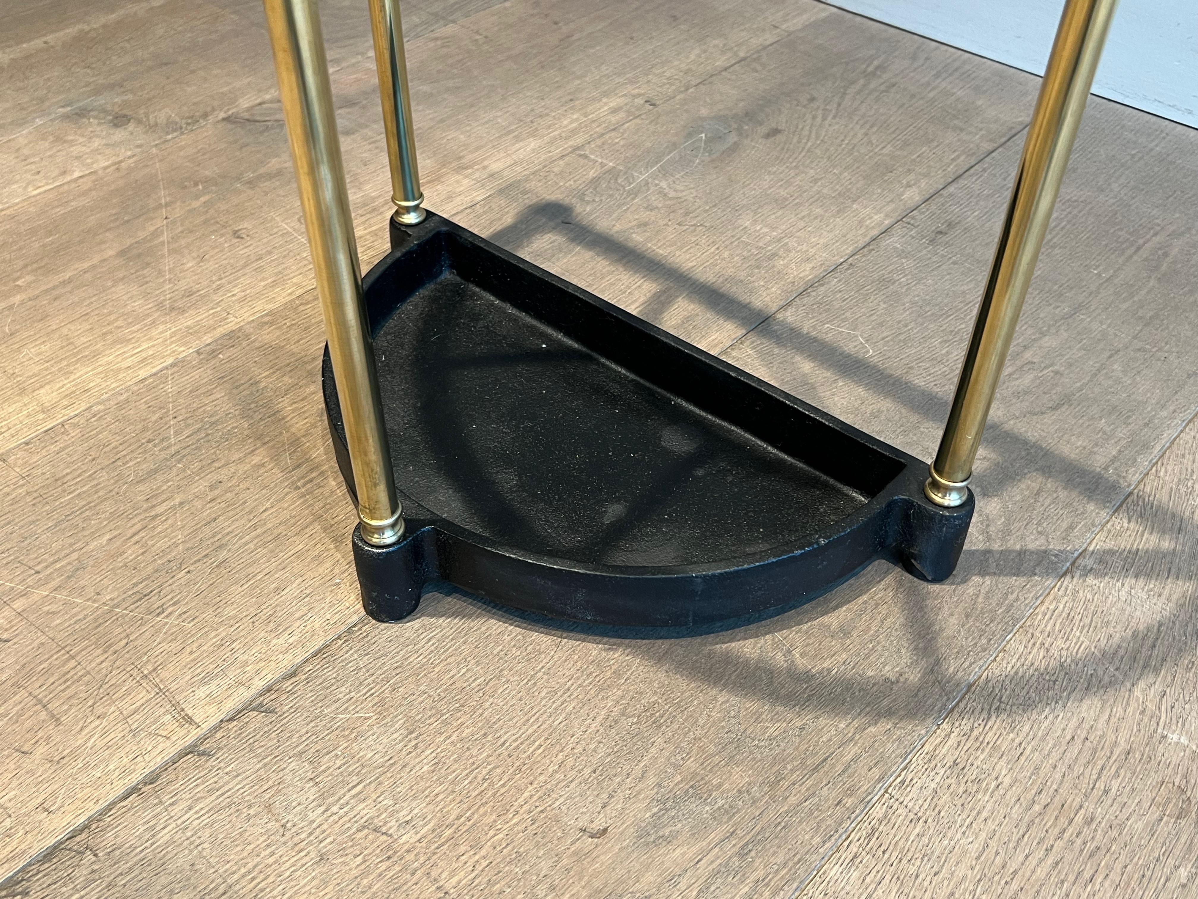 Rounded Brass Umbrella Stand For Sale 3