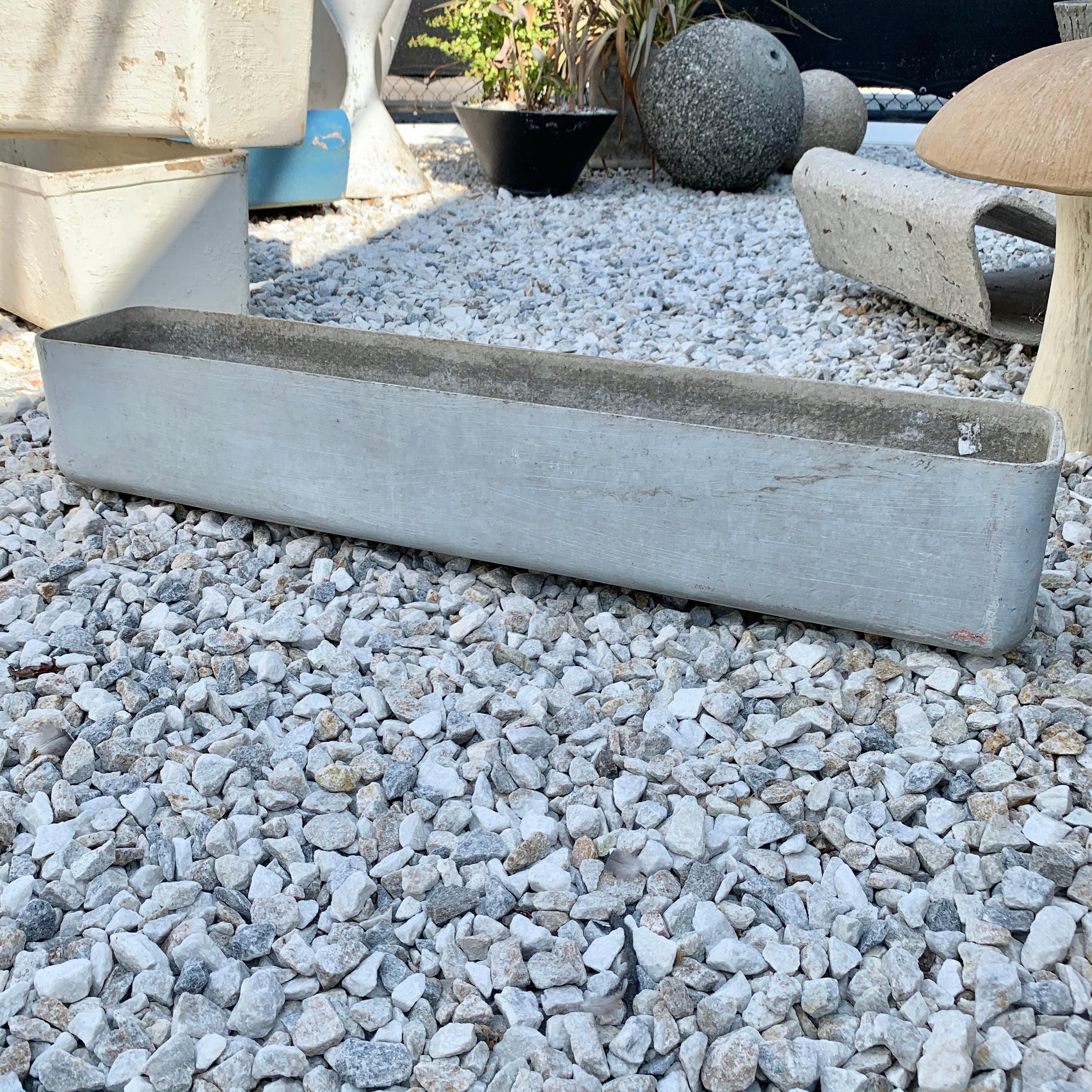 Swiss Rounded Concrete Trough Planters by Willy Guhl