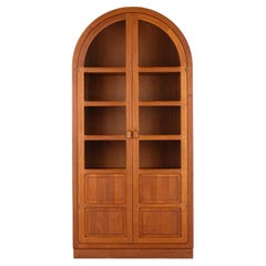 Rounded display cabinet in teak, made in Denmark