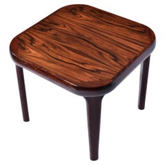 Rounded Edge Square Danish Modern Rosewood End Table