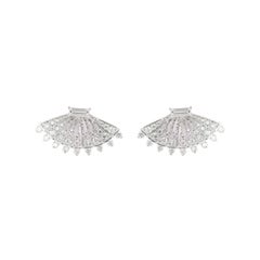 Rounded Fan Diamond Earrings
