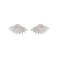 Rounded Fan Diamond Earrings