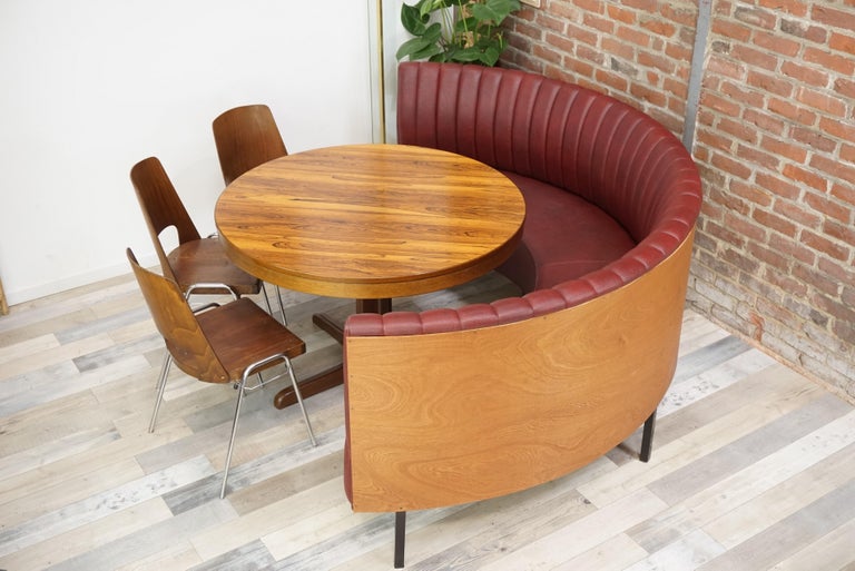 Rounded Half Moon Shaped Sofa French Design from the 1950s at 1stDibs