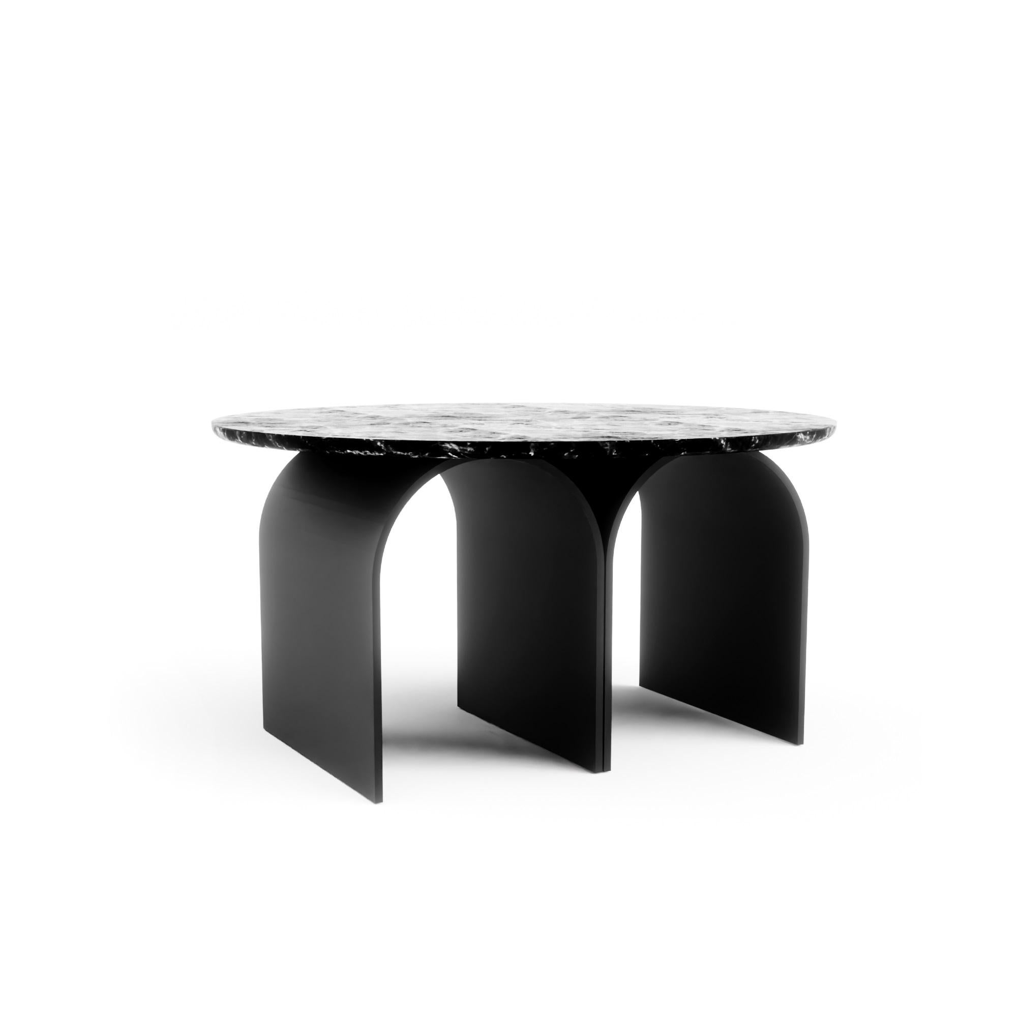 Other Rounded Marble Arcade Side and Cofffe Table by Kasadamo