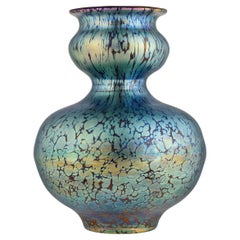 Vaso Papillion arrotondato di Loetz