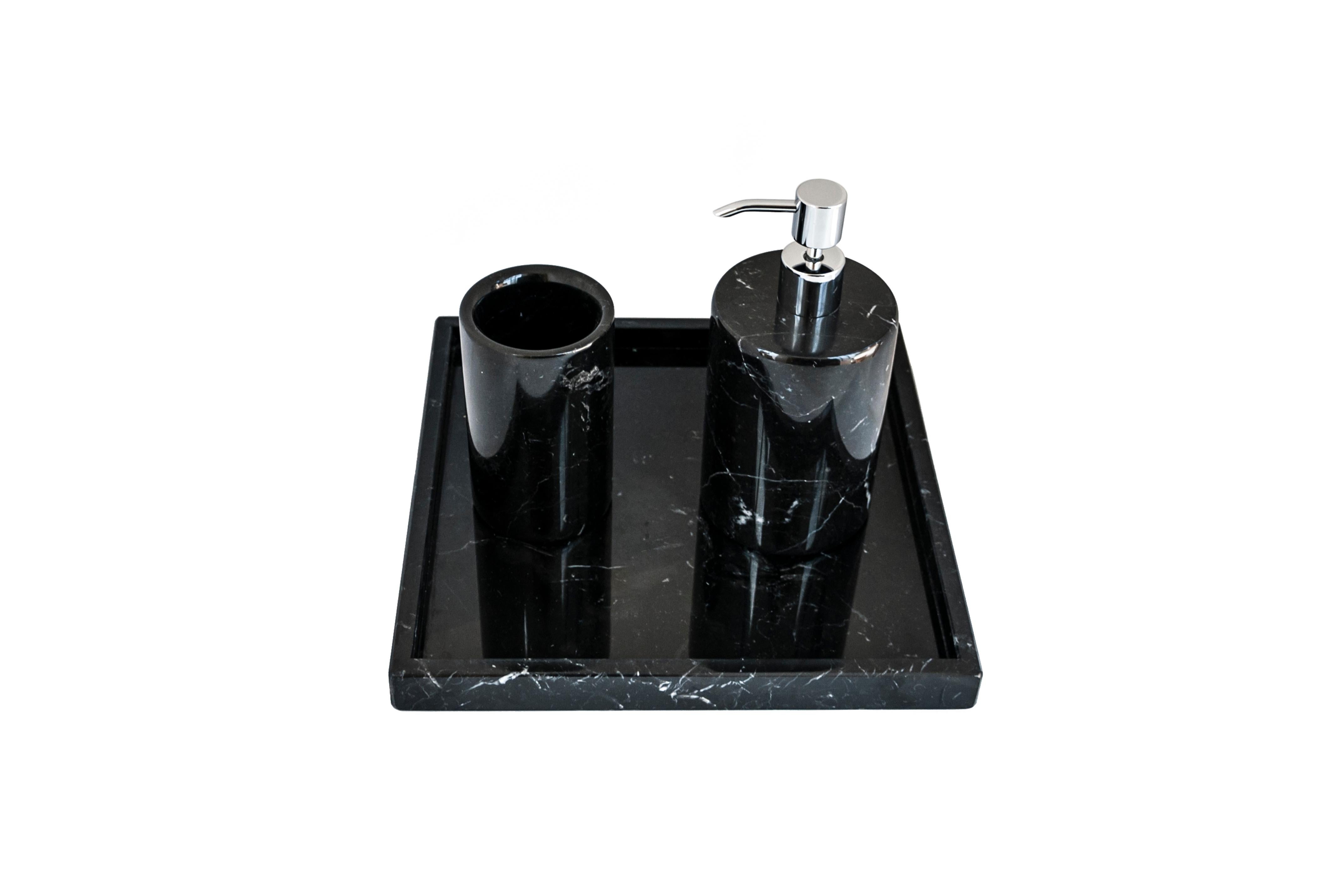 black marble bathroom accessories