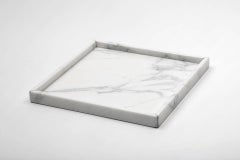 Handmade Set for Bathroom in White Carrara Marble