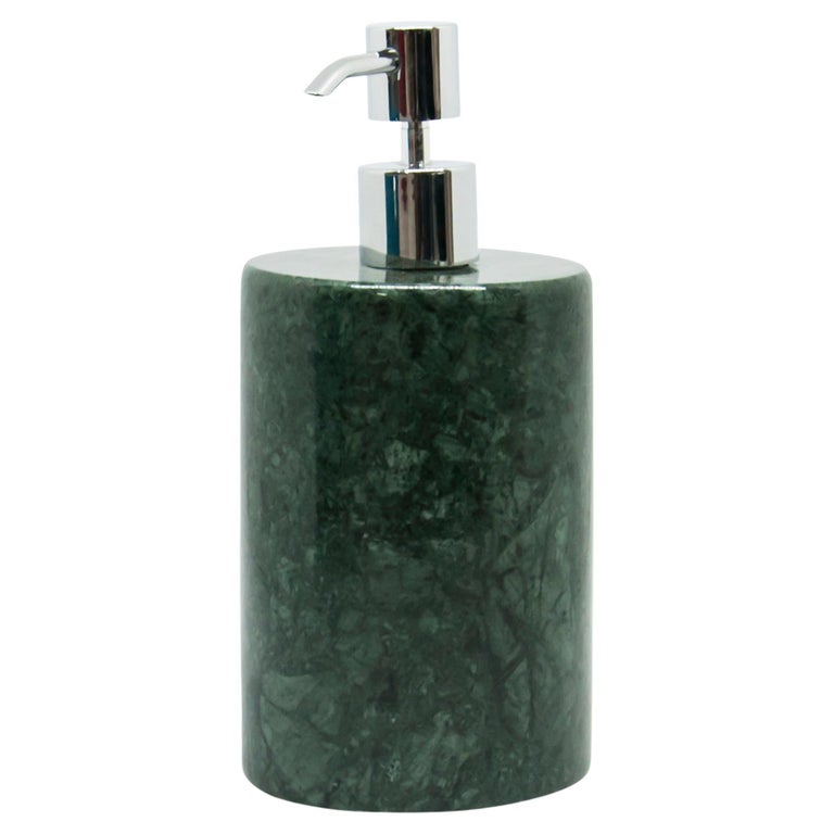 Rounded Soap Dispenser in Green Marble For Sale at 1stDibs